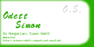odett simon business card